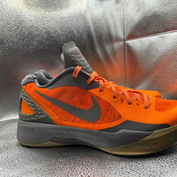 Size 10.5‎ Nike Zoom Hyperdunk 2011 Low Orange Gray Running Sneaker 487637-800 - Picture 2 of 12